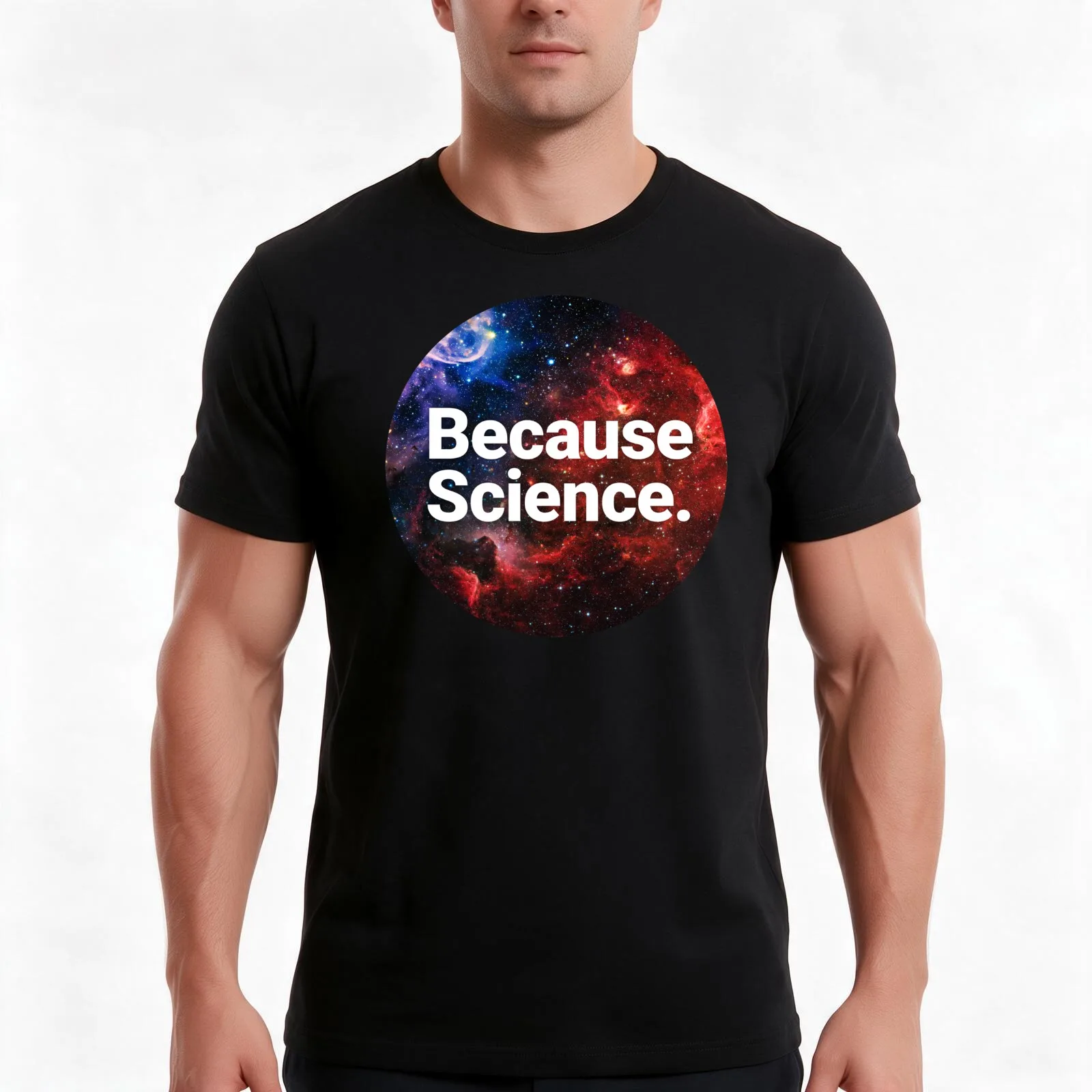 Because Science. T-Shirt, Summer Casual Cotton Tee, Oversized Streetwear Tops, Vintage Graphic Print, Loose Fit Short Sleeve