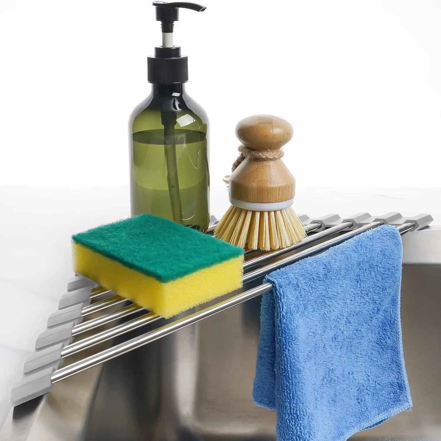 

Компактная треугольная свернутая полка для посуды — складная сушилка и органайзер из нержавеющей стали для небольших кухонь и общежитий
