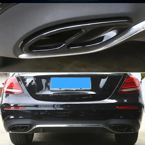 자동차 배기 팁 머플러 파이프 커버 트림, 메르세데스 벤츠 W204 W205 W212 W213 W176 W222 X253 GLC GLA 범용 배기 파이프 케이스
