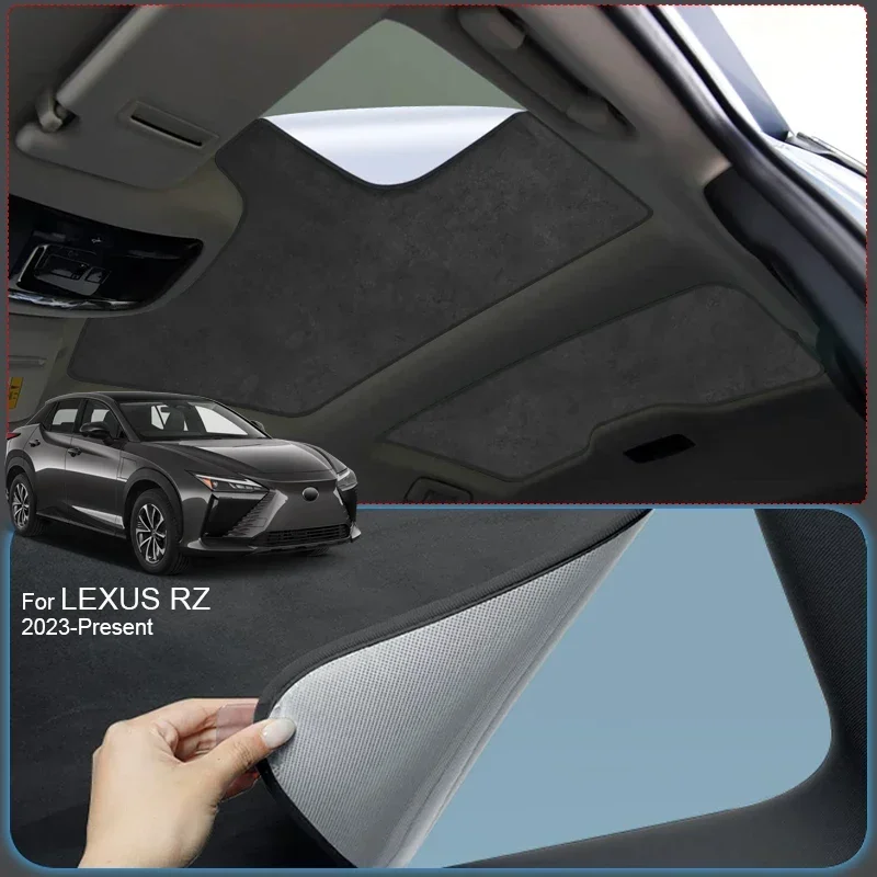 

Car Suede Fabric Anti-uv Electrostatic Adsorption Sunroof Sunshade Auto Heat Insulation Skylight For LEXUS RZ 2023-Present