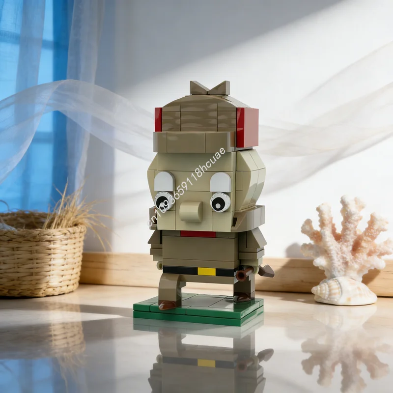145 Piezas MOC Brickheadz Elmer Fudd Looney Tunes, Bloques de Construcción de Modelos, Juguete de Arquitectura, Regalo de Navidad, Idea Creativa DIY, Educación