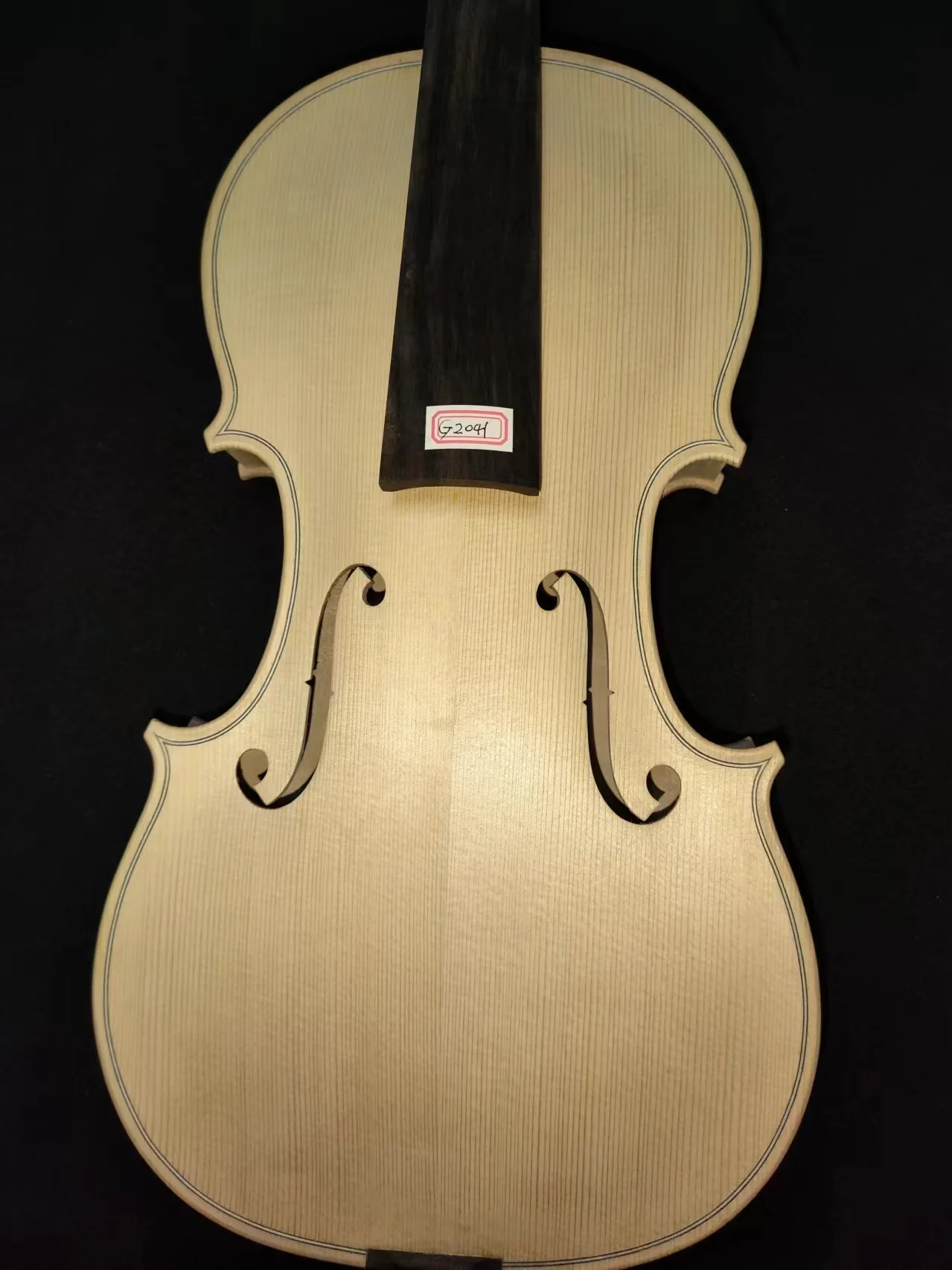 

1PC Nice Unvarnished Violin Maple Back Spruce Top Ebony Fingerobard 4/4 G2041#