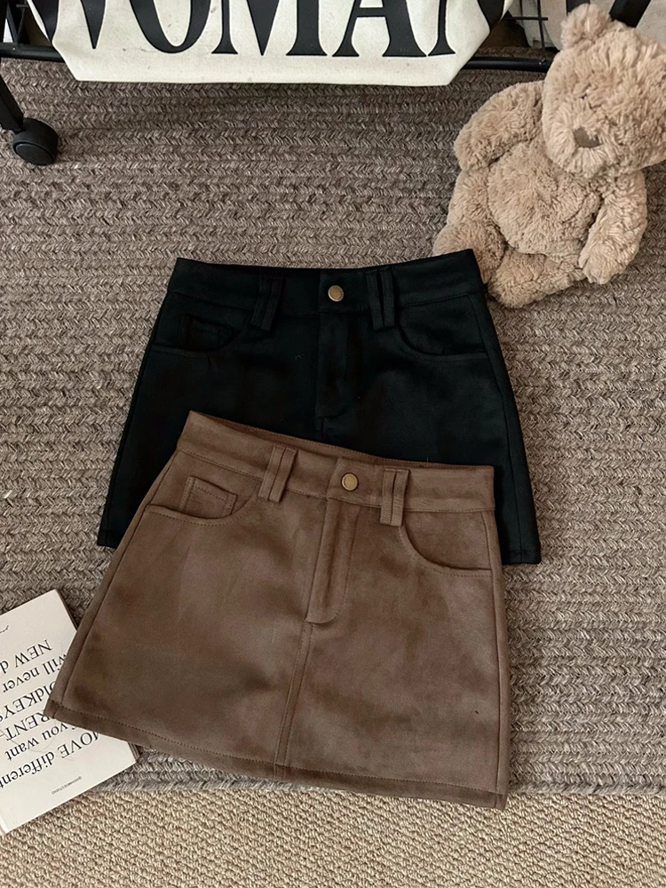 

Весна 2026: Модная юбка миди А-силуэта с высокой талией в стиле ретро для молодых женщин и девушек