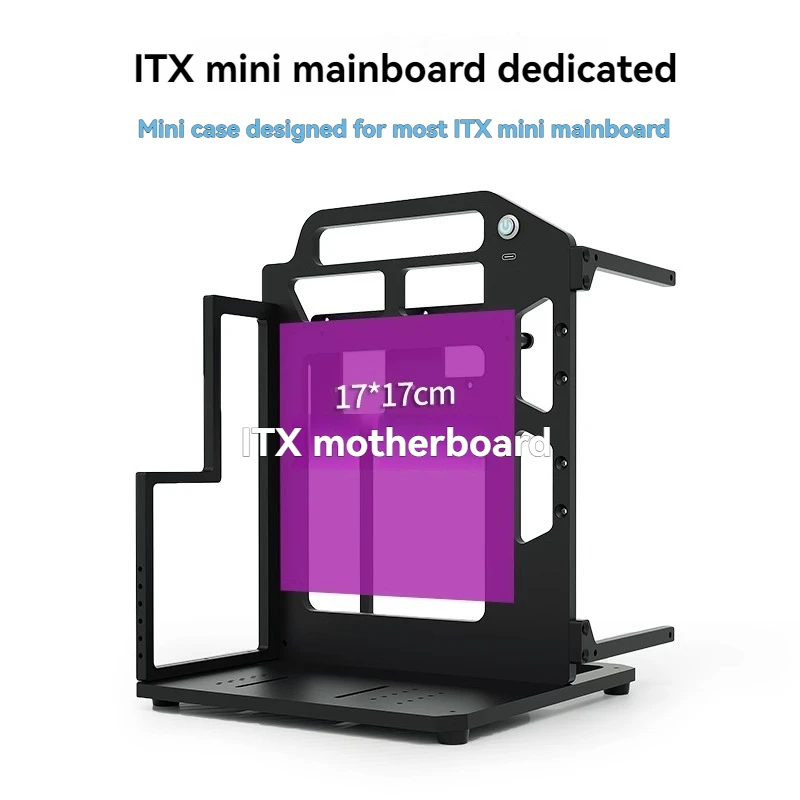 

Материнская плата AS ITX, простая портативная опора с алюминиевой рамой для установки с водяным охлаждением, открытое шасси