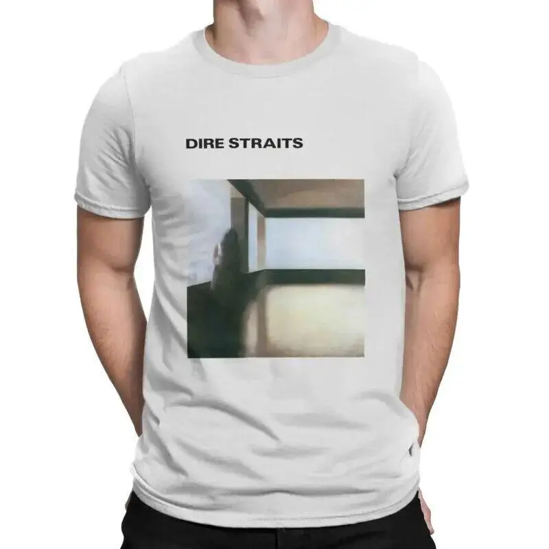 Casual Pop Music T Shirt For Men O Neck Cotton Dire Straits Band Short S