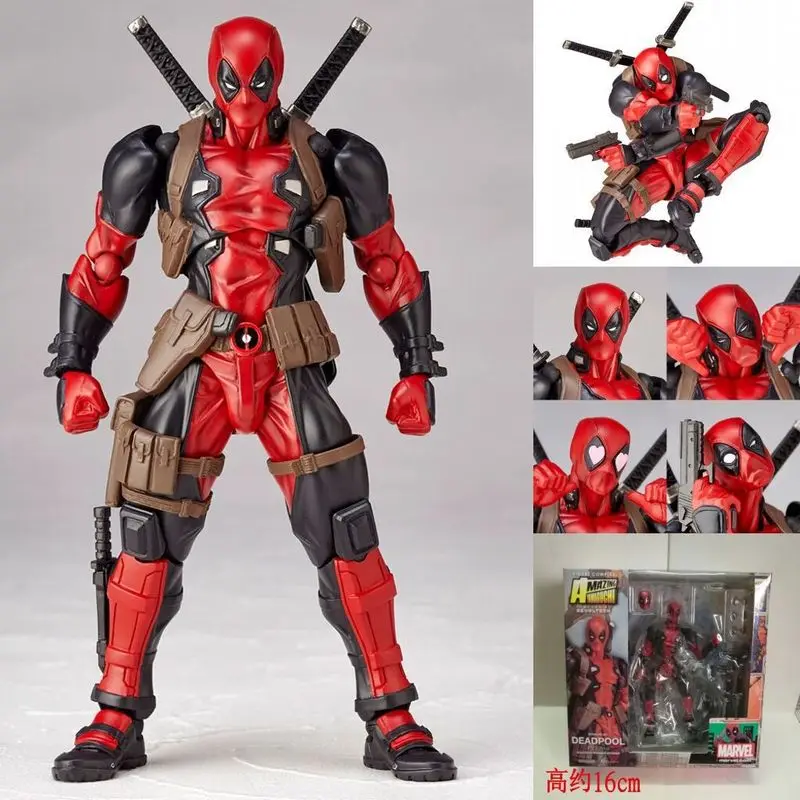 

16cm Yamaguchi Revoltech Epic Deadpool Action Figure Ultimate X-Men Deadpool Super Hero Figure Toys Collectible Model Doll Gifts
