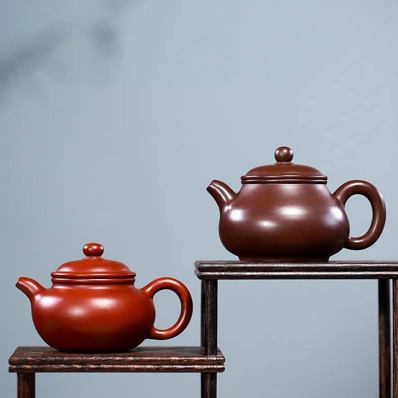 Yixing Small Capacity Purple Clay Teapots Handmade Raw Ore Dahongpao Antique Tea Pot Beauty Kettle Chinese Zisha Tea Set