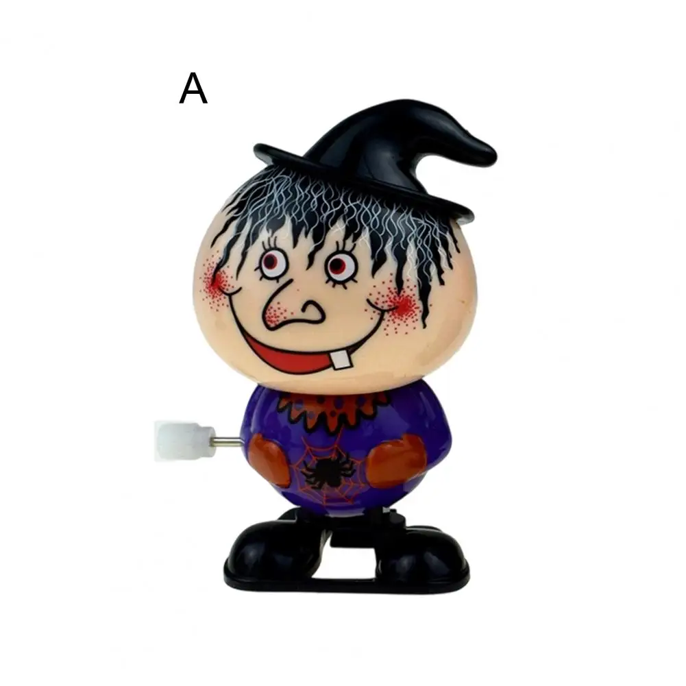 雪だるま時計じかけのおもちゃ不気味なハロウィーンゼンマイカボチャのおもちゃ幼児用漫画魔女雪だるま黒猫ウォーキングおもちゃ男の子用