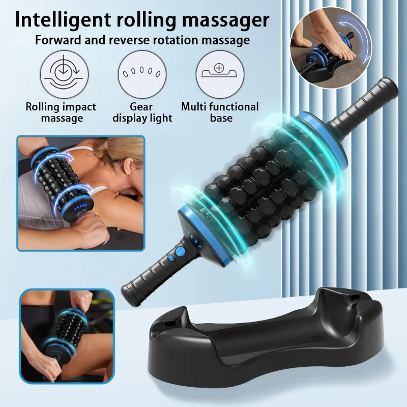 

New home rolling massager professional grade fitness electric deep rolling relaxation muscle roller ball impact body massager