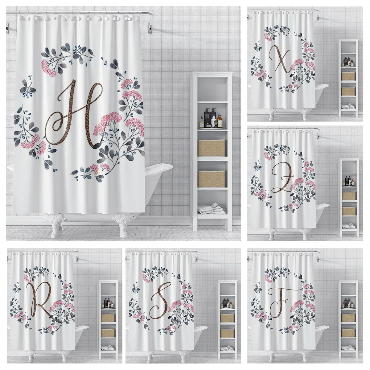 Home decor 26 letter shower curtains for bathroom waterproof fabric bathroom Curtains modern shower curtain 180x200 240x200