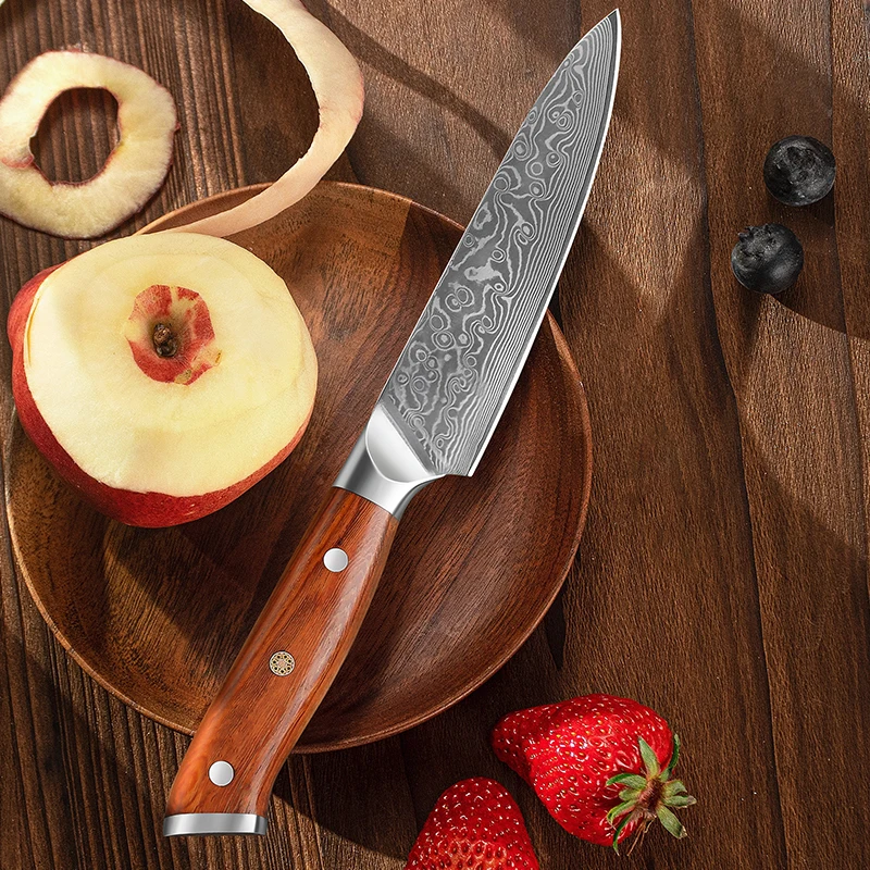 1-4 PCS Kitchen Knife Set 67 Layer Damascus Steel Super Sharp Chef Knife Premium Kitchen Fruit Knife Kitchen Cooking Tools
