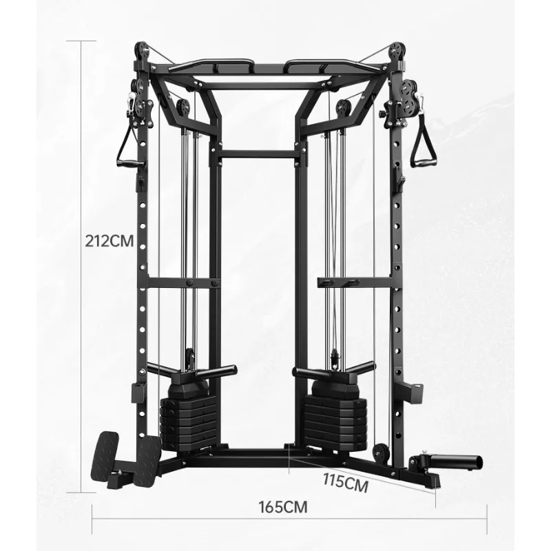 2026 Home Cable Crossover Power Cage Squat Rack Integrated Smith Machine