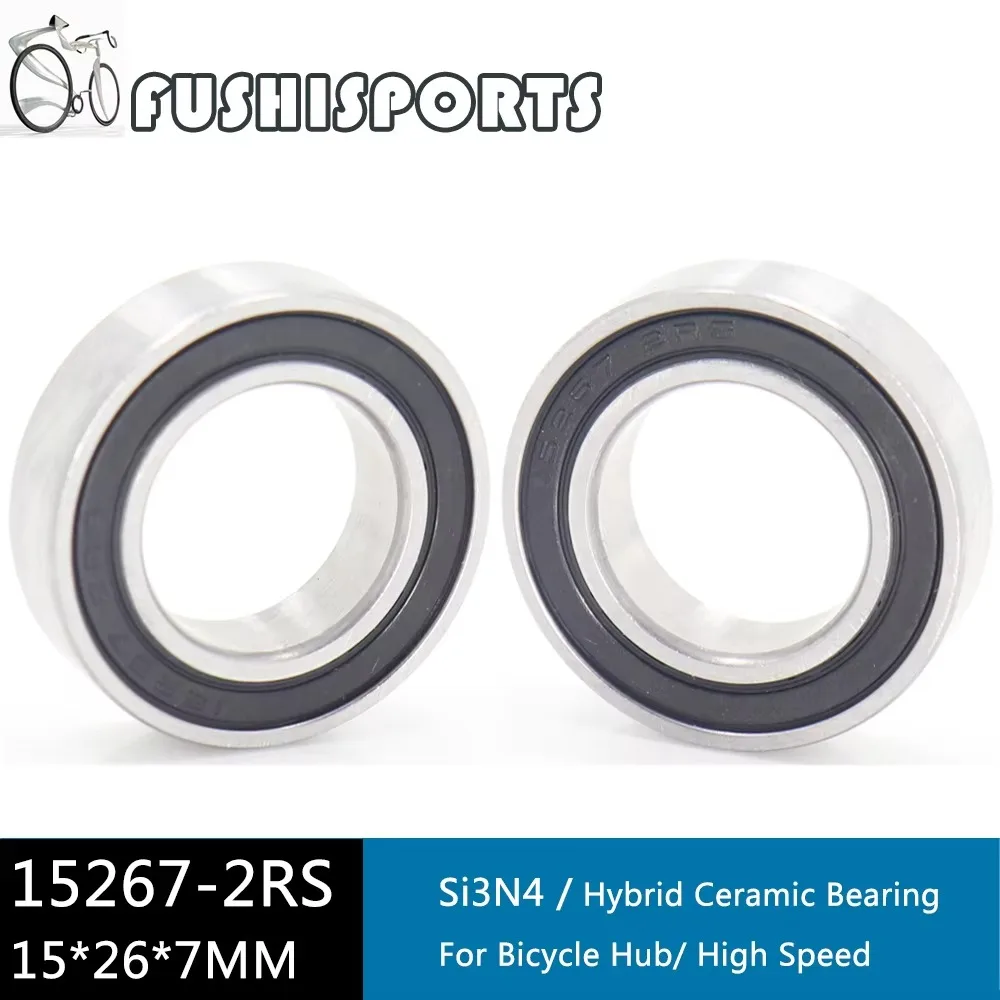 2PCS 17287 15267 Hybrid Ceramic Bearing 17*28*7 15*26*7 mm Bicycle Bottom Brackets Spares 17287RS Si3N4 Ball Bearings