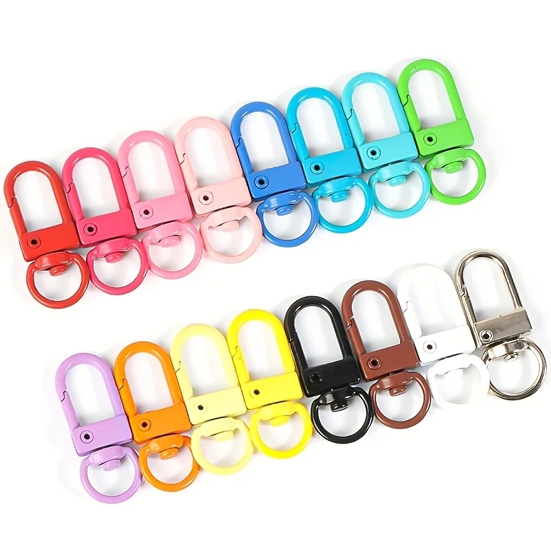 100 Colorful Swivel Lobster Clasps – Perfect for And Bag Charms for Christmas, New Year, Crafts, And Handmade Presents