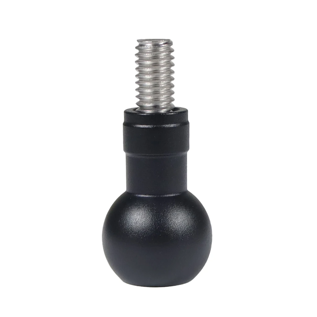 Aluminiumlegierung 17 mm Kugelkopfadapter auf 1/4 M6 Schraubenlochhalterung für Stativ Selfie Fahrradgriff Griff Ständer Telefonhalterung – Detail 15