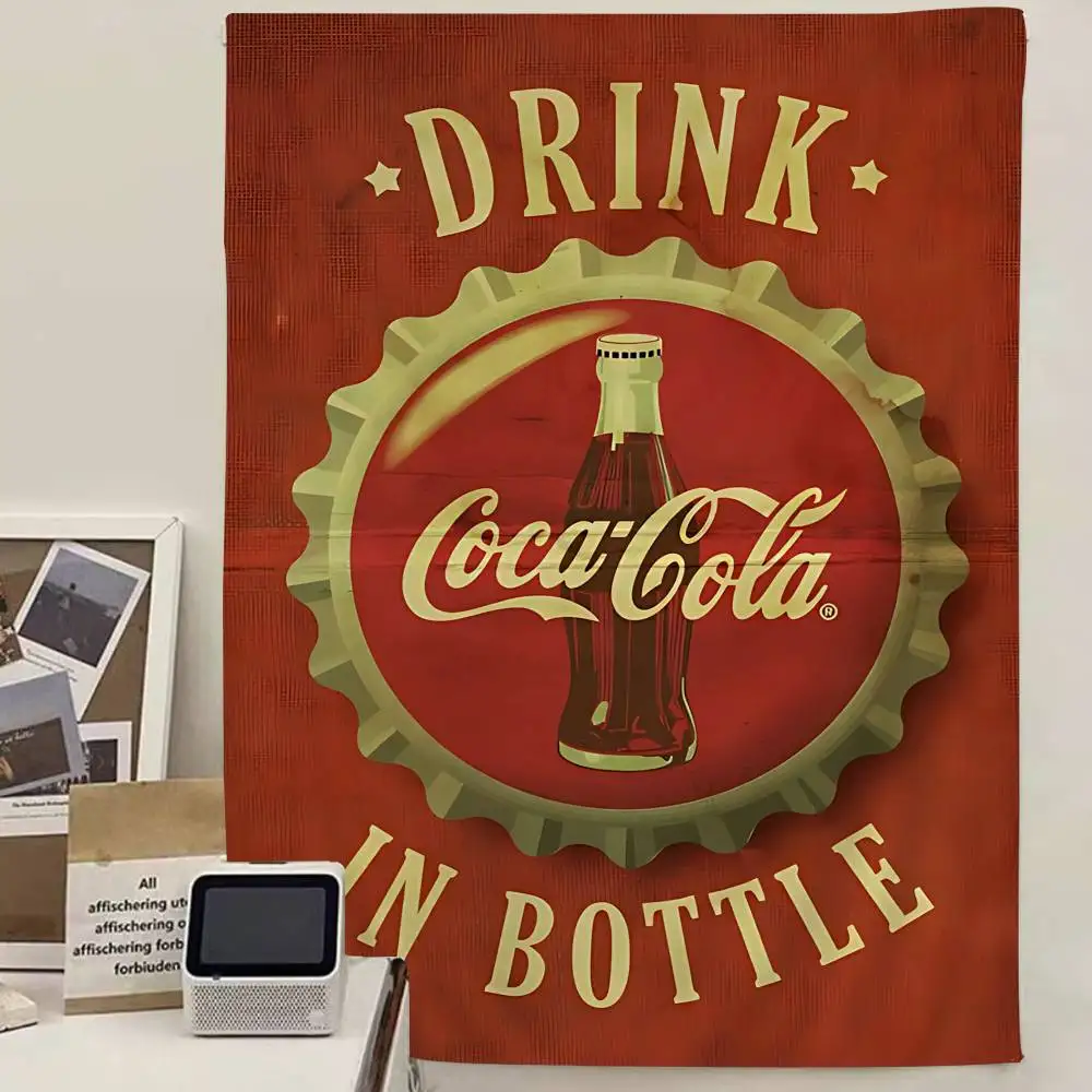 C-Coca C-cola Vintage Hanging Bohemian Tapestry Bohemian Wall Tapestries Mandala Kawaii Room Decor