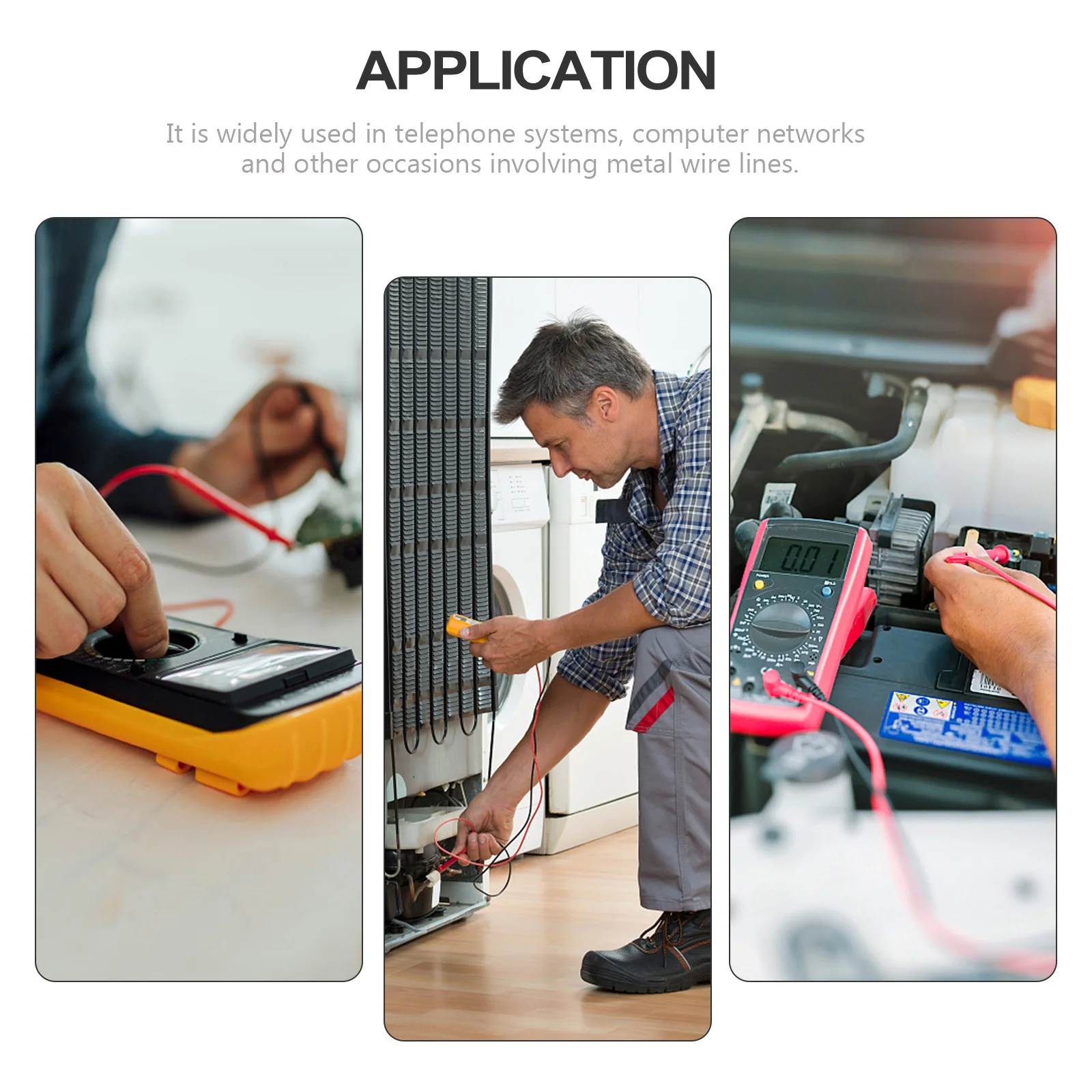 

Wire Tracer Tester Tone Line Finder For Rj11 Network Phone Cable Toner Tools Yellow Instrument Meter