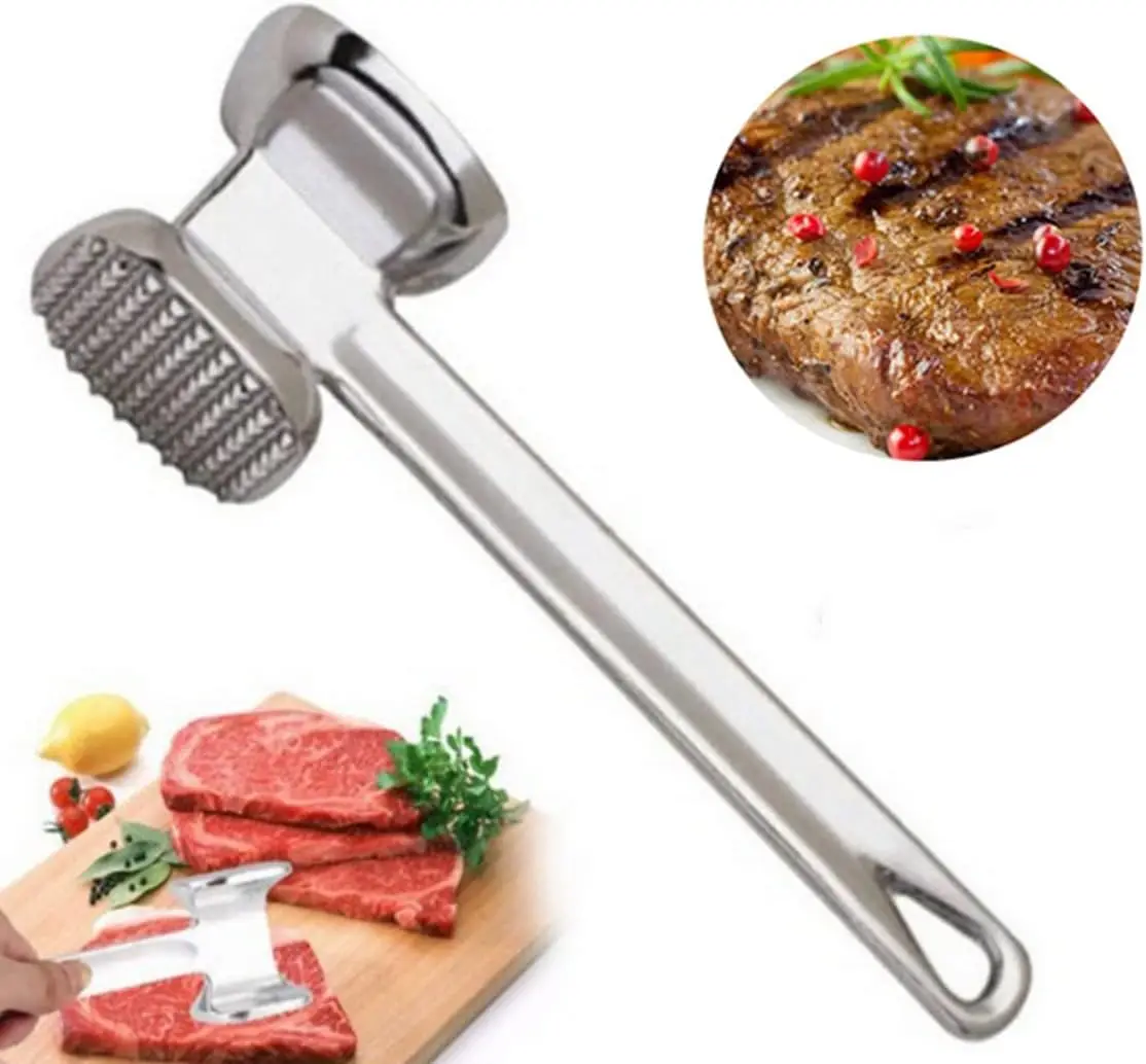 Meat Tenderizer aluminum Meat Hammer 22-24cm Aluminum Alloy Steak Metal Mallet Kitchen Tools For Tenderizing Steak Beef Poultry