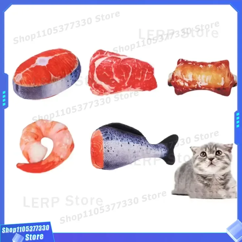 Durable Eco-Friendly Simulation Food Plush Chew Sound Toys Cute Soft Cotton Catnip Fruits for Dogs Cats with Squeaky Feature