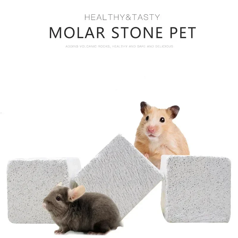 Natural Mineral Pet Molar Stone Guinea Pig Hamster Rabbit Teeth Grinding Stone Small Pet Dental Care Pets Supplies Chew Toys