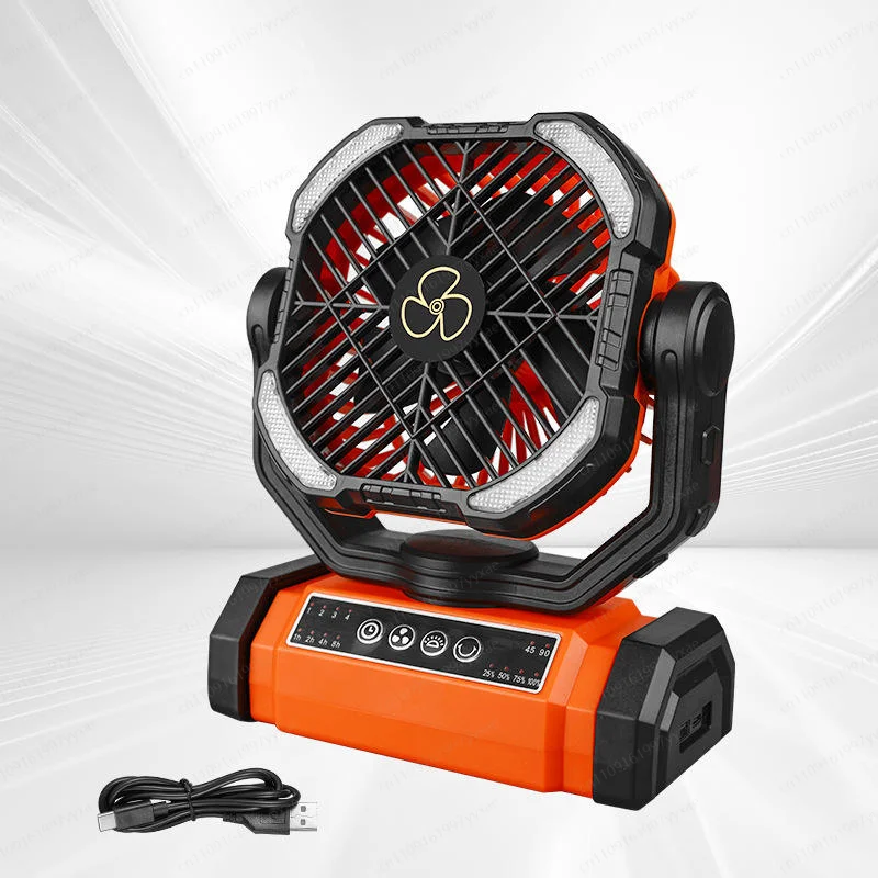 10000mAh Rechargeable Solar Panel Portable Emergency Fan Car Camping Fan