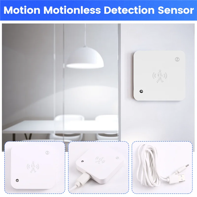 ممتاز-Tuya Zigbee مستشعر الوجود البشري الذكي كشف الحركة بدون حركة مستشعر الإنارة تصميم سلكي إشعار التطبيق