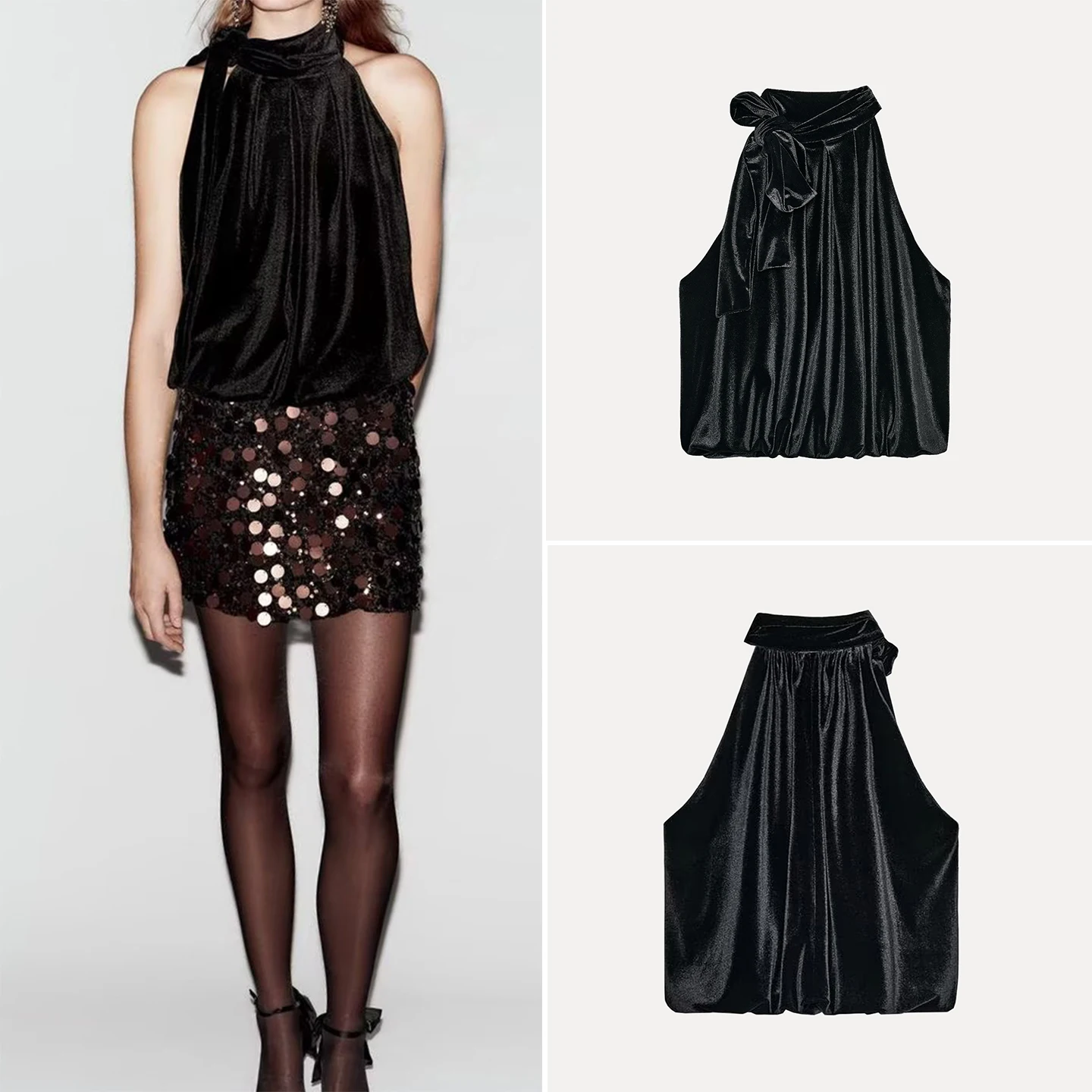 Ele Knot Decorated Balloon Sve Top da donna Faionable 2025 Nuovo arrivo Z Camicetta da donna