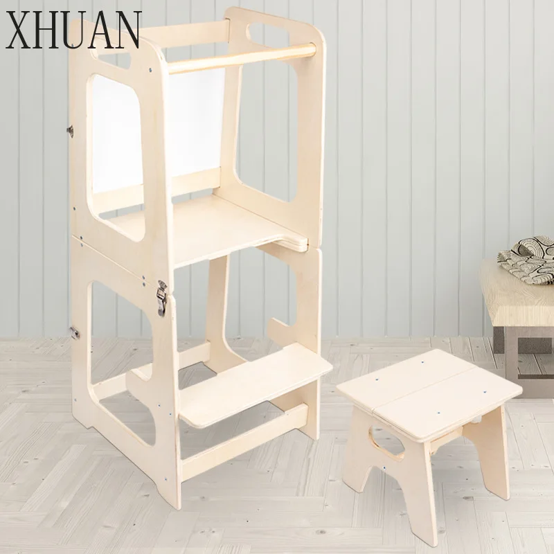 Custom Height Adjustable Plastic Toddler Step Stool Kids Learning Tower Kitchen Helper Tower