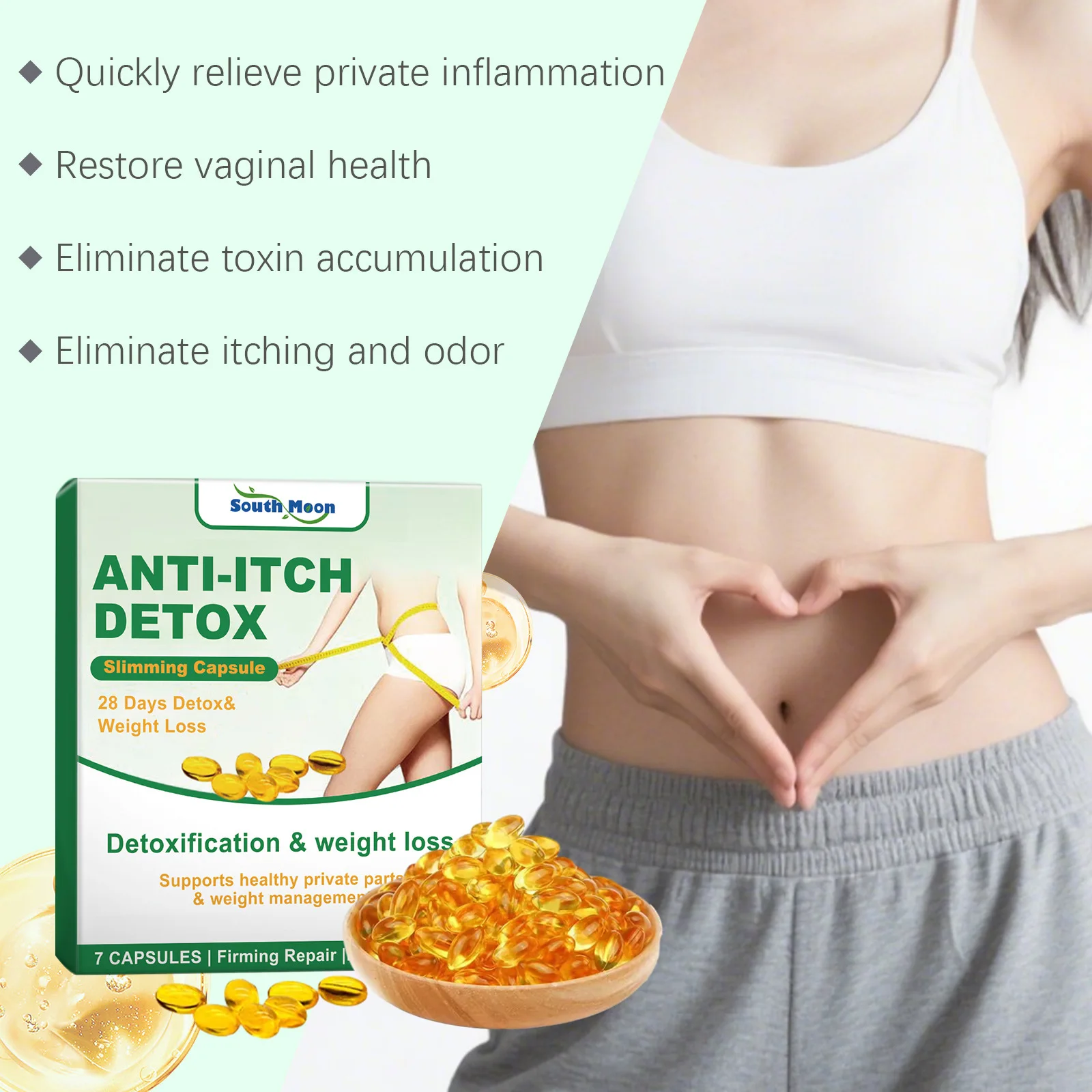

Detox Anti-Itch Slimming Capsules Body Shaping Remove Cellulite Tightening Shrink Belly Tissue Fat Burning Lose Weight Capsules