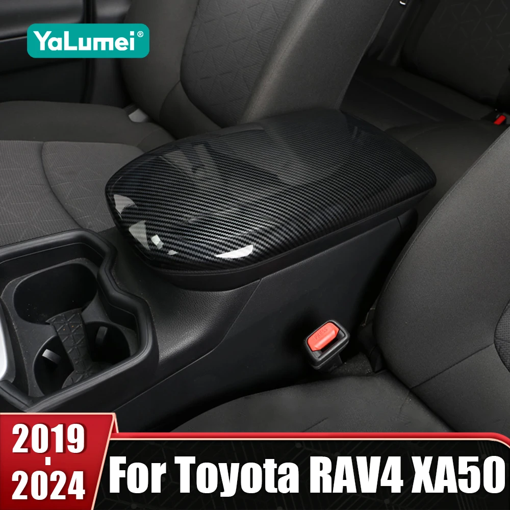 

ABS Central Console Armrest Box Cover Panel Trim Protective For Toyota RAV4 XA50 2019 2020 2021 2022 2023 2024 Car Accessories