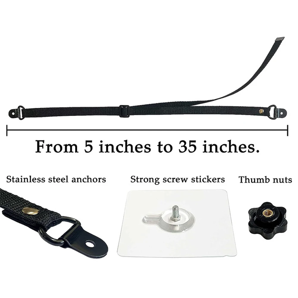 Brand New For Fixing Heavy Duty TV Furniture Anti-turn Fixed Band Furniture Straps Accessories Adjustable Black