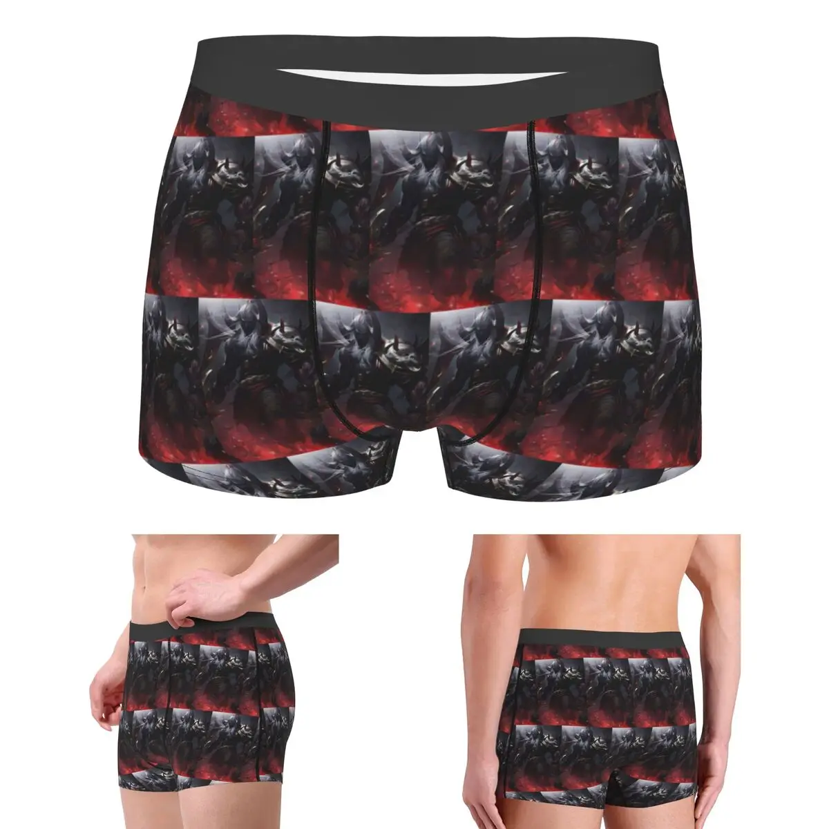 

Трусы-боксеры, шорты BloodMoon Aatrox Art LOL League Of Legends, мужские дышащие трусы для Homme, мужские подарки