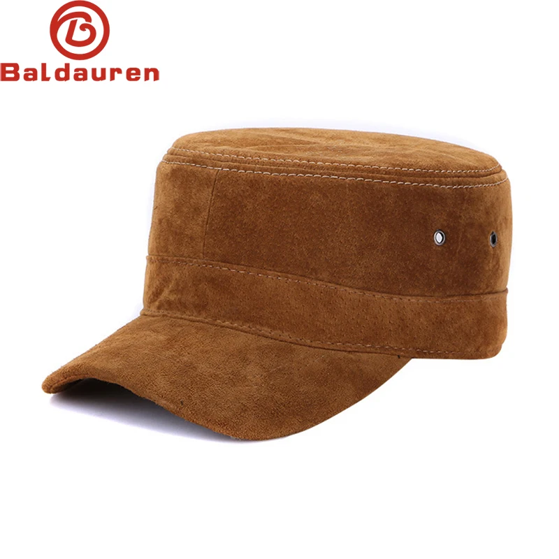 2024 Unisex Real Sheepskin Leather Caps Casual Real Natural Sheep Skin Leather Baseball Hats New Fashion Fall Winter Leather Hat