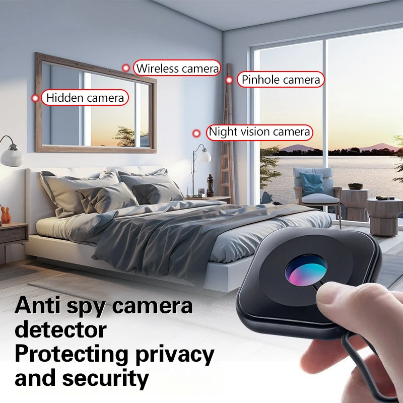Wireless Anti Spy Detector Portable Infrared Camera Finder Security Protection Anti-Peeping Hidden Devices Camera Bug Detector
