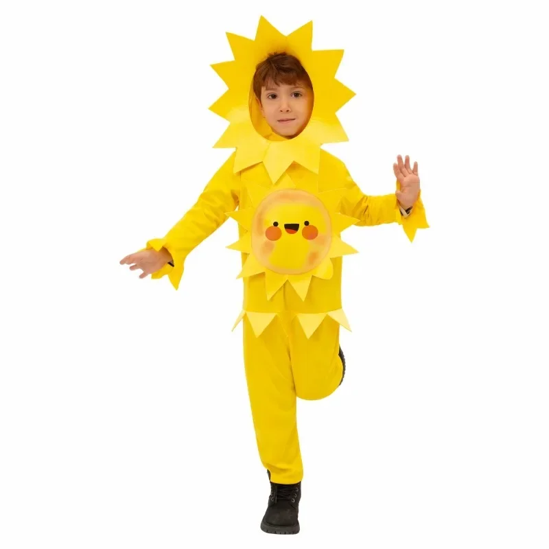 Costume de tournesol pour enfants, cosplay, combinaison, tenue, festival, Sun Py Play Cos, olympiques de performance de fête, Pourim