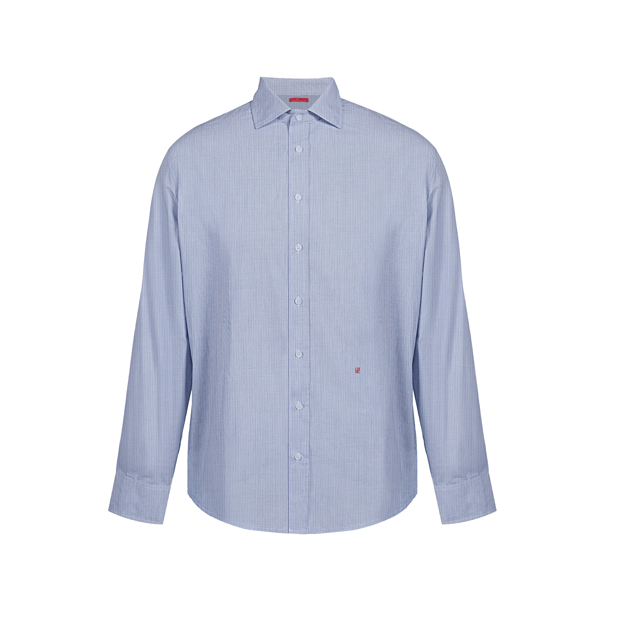 CHCH Brand High Quality Men Shirt Long Sleeve Striped Lattice Causal Formal Business Shirt Man Dress Shirts