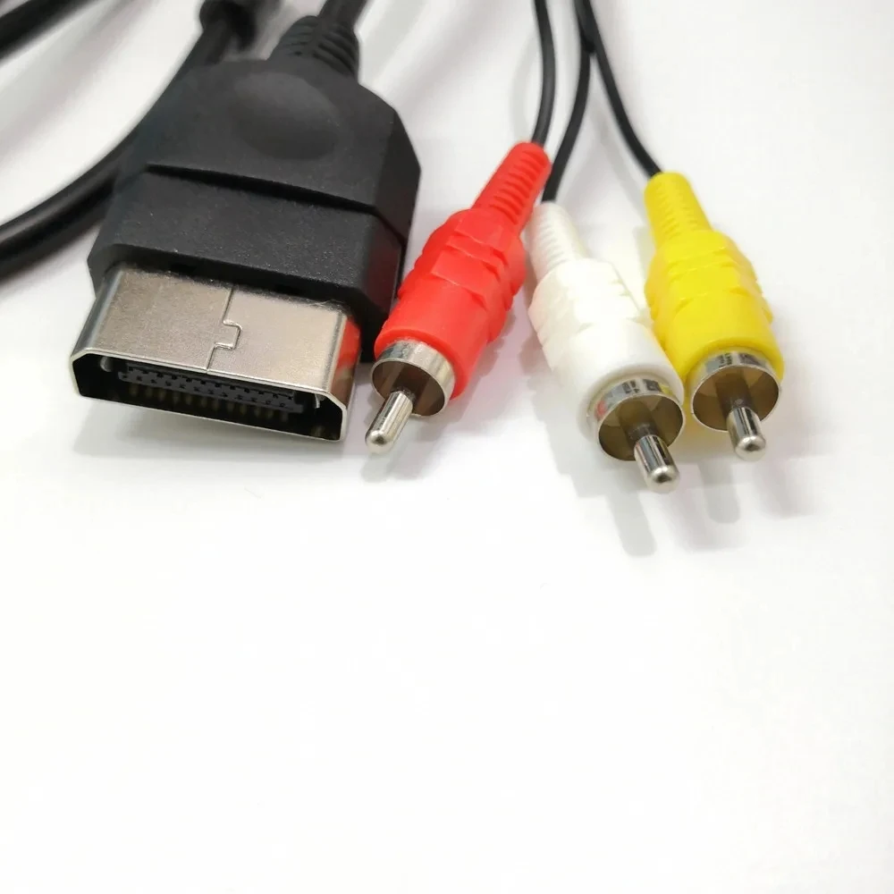 100 Uds 1,8 m Cable compuesto de Audio y vídeo AV 3 RCA de alta definición para Xbox clásico