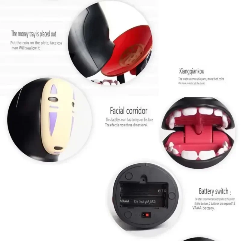 الإبداعية عملة توفير جرة أنيمي الشكل زخرفة رجل مجهولي الهوية توفير وعاء حماسي بعيدا الكهربائية تحصيل نموذج ديكور لطيف هدية