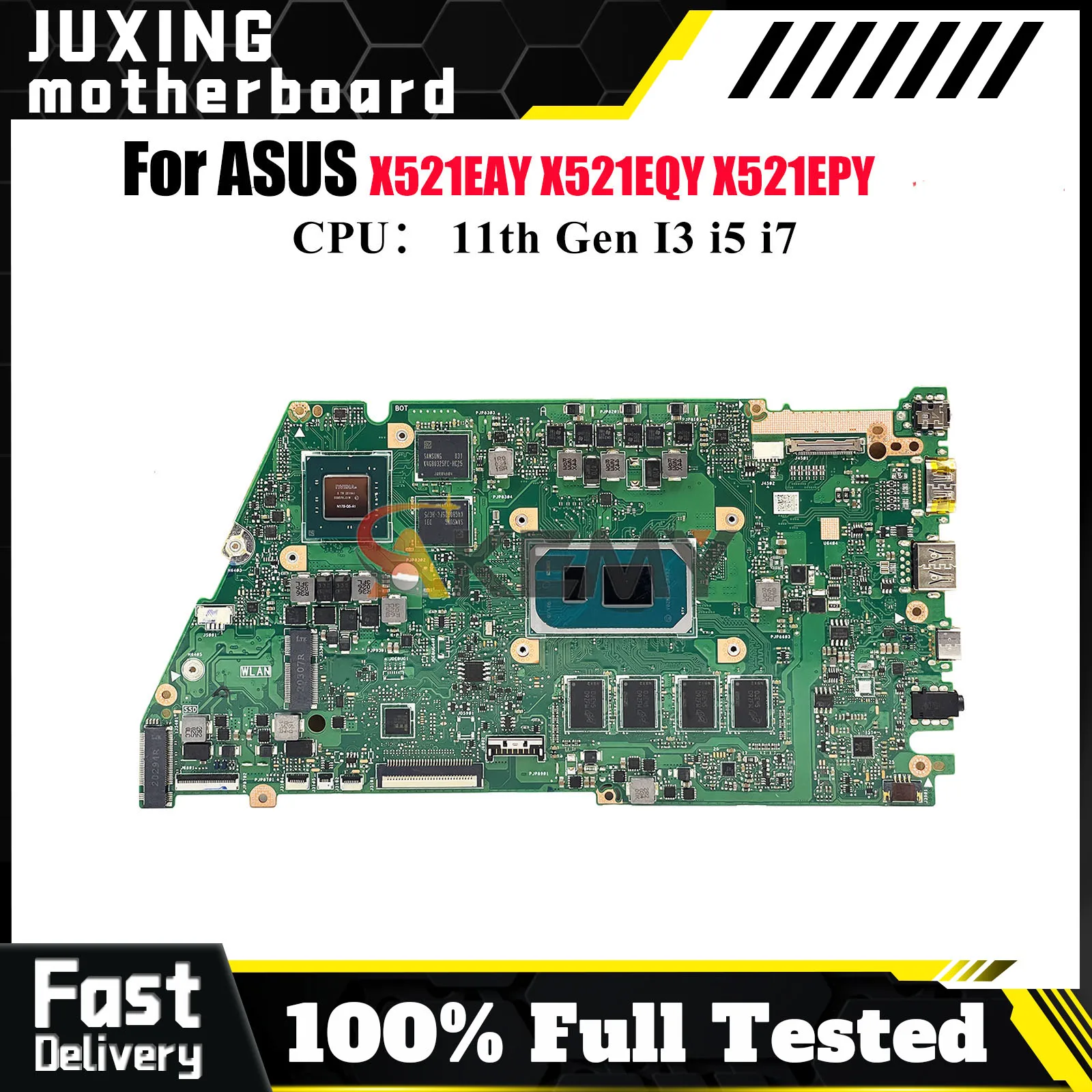 

X521EQ Laptop Motherboard For ASUS X521EPY X521E X521EQYB X521EQY R521E I521E X521EAY V533E K533E Mainboard W/ 11th Gen I3 i5 i7