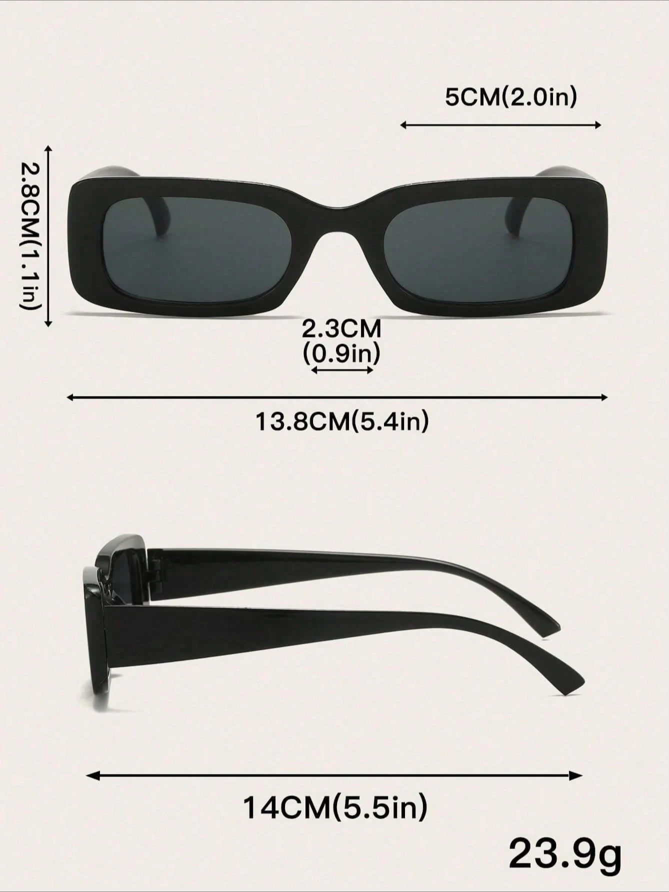 قطعة واحدة من النظارات الشمسية المربعة للجنسين للعب على الشاطئ والتصوير اليومي