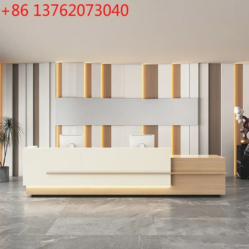 

Italian Style Simplicity Reception Desks Beauty Salon Modern Clothing Store Reception Desks Luxury Office Furniture Recepce