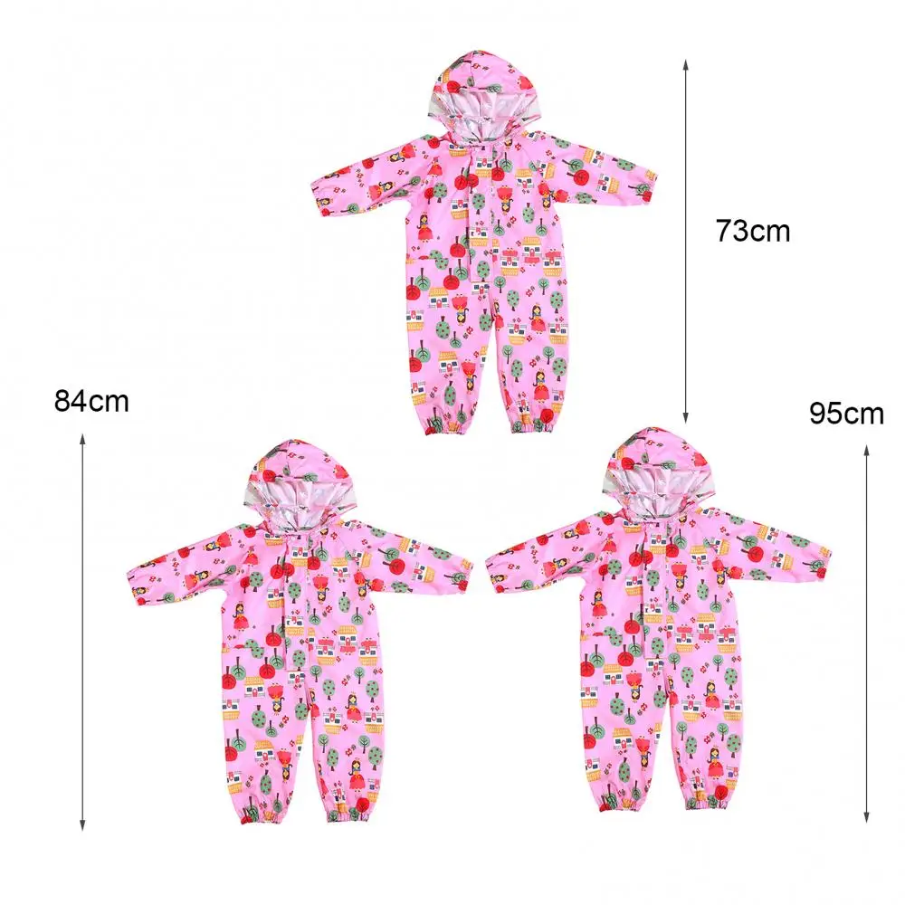 Cartoon Raincoat Kids Children Jumpsuit Rainwear Boy Girl Waterproof Poncho