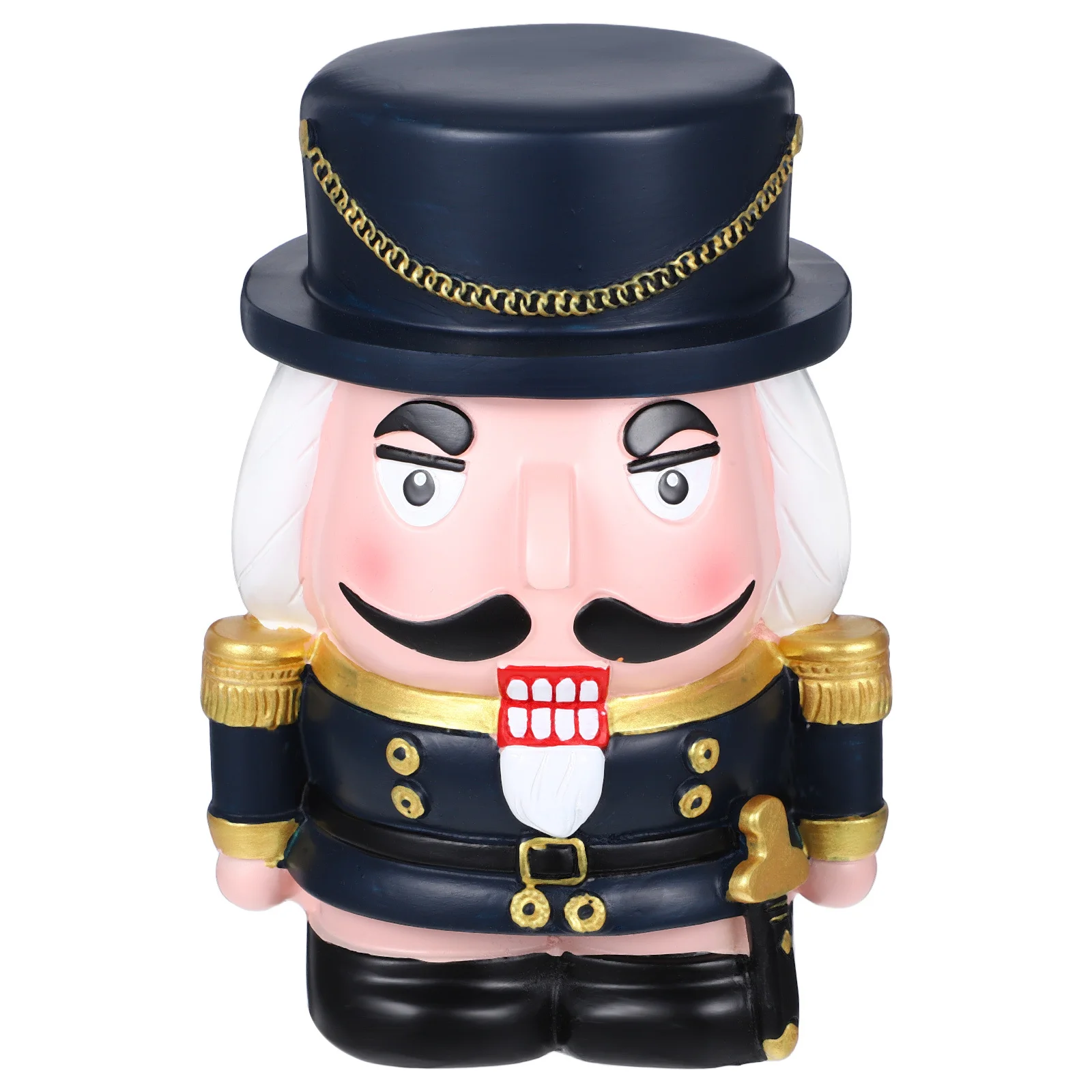 

Cute Nutcracker Piggy Resin Money Saving Box With Back Slot Compact Home Decor Coin Holder Educational Gift For Christmas