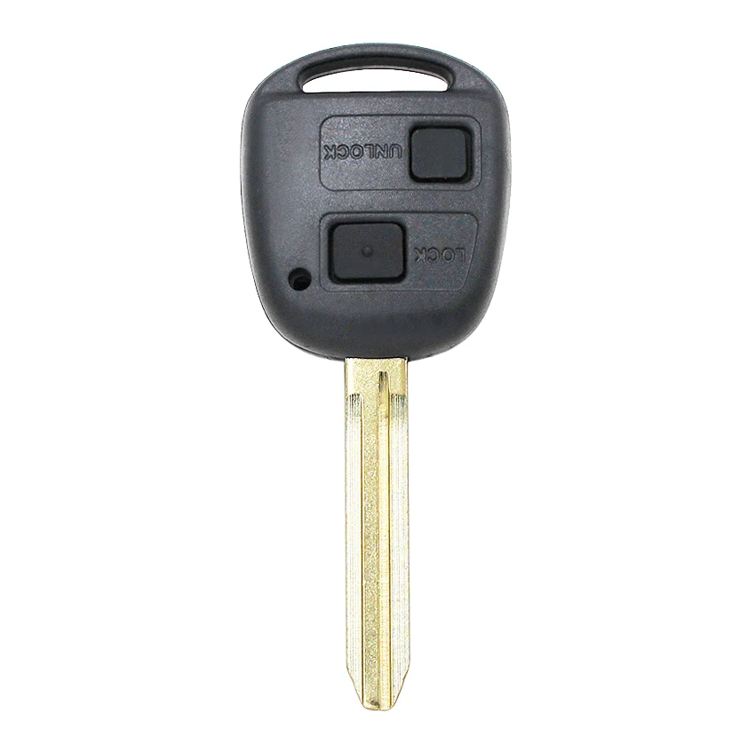 Ecusells Remote Car Key Fob 2 Button 433MHz 4C Chip for Toyota RAV4 Auris Prado Corolla Camry Yaris P/N:60081 TOY43