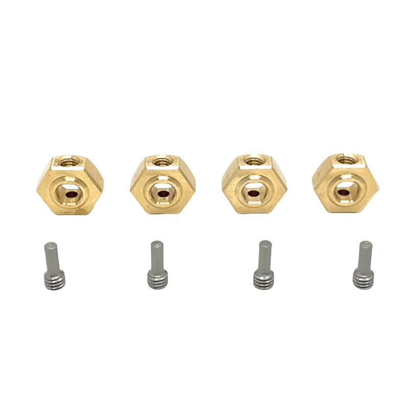 MJX Hyper Go H12Y H12Y+ H12P 4pcs Brass 12mm Wheel Hex Hub Adapter RC Car Upgrade Parts Accessories