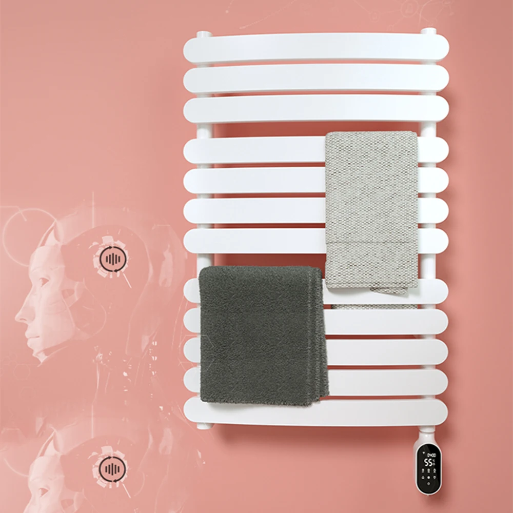 Towel Rail Touch Panel & Tuya App Wifi Control Towel Rack bathroom accessories with 45°C-65°C In Smart Control Towel Warmer