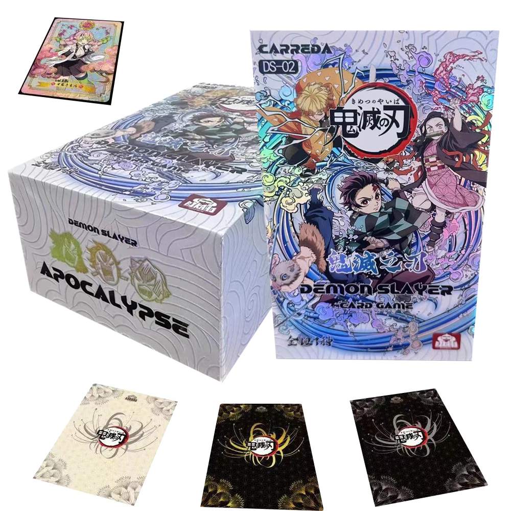 

Anime Demon Slayer Cards Box Hot Blooded Comics Character Kamado Tanjirou Nezuko SR Flash Card Hobby Collection Child Gifts Toys