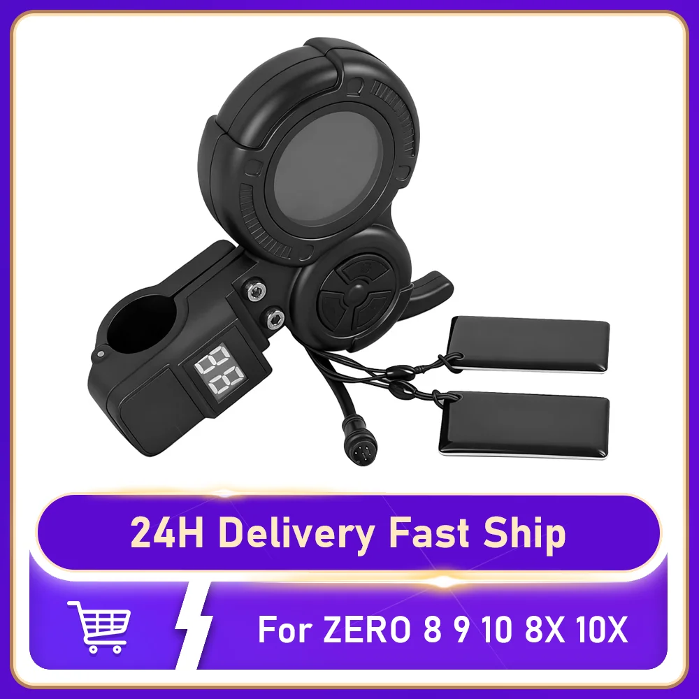 

6-контактный ЖК-дисплей, дроссельная заслонка акселератора для VSETT 8 8+ 9 9+ для ZERO 8 9 10 8X 10X, электросамокат, спидометр, одометр, дисплей, дроссельная заслонка