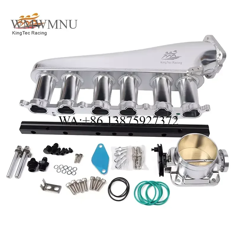 Wmwmnu 1JZ GTE Performance Intake Manifold for Mark II 1990-2001 3.0L VVTi Non VVTI High Flow Fuel Rail Upgrade