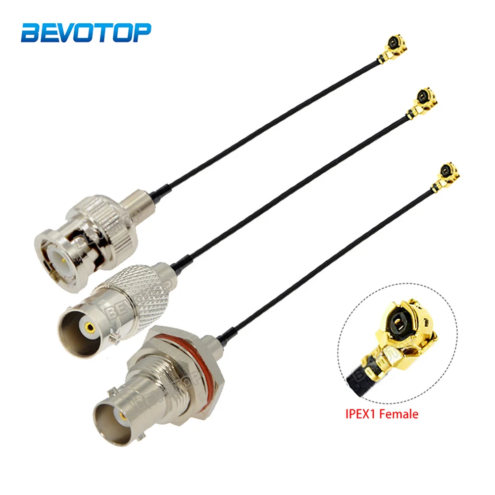 RF1.13 Cable BNC Male / Female to u.FL  1 Female Connector Pigtail Mini PCI WIFI WLAN Antenna Extension Cable RF Jumper